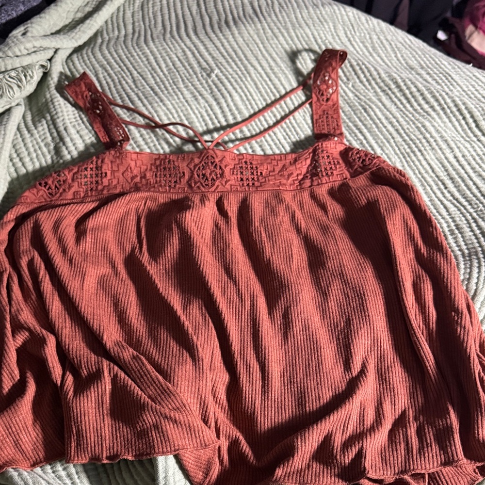 Lucky Brand Rust Lace Camisole